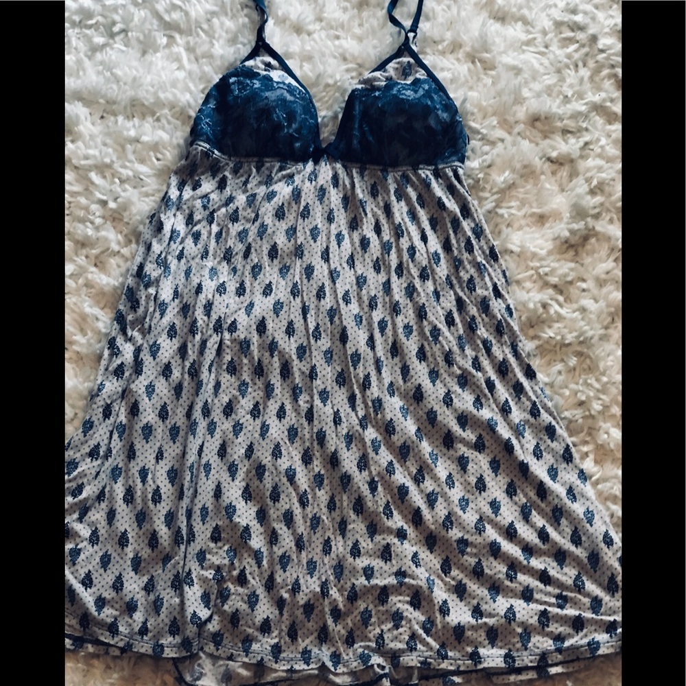 Victoria’s Secret | White & Blue Gown with Lace